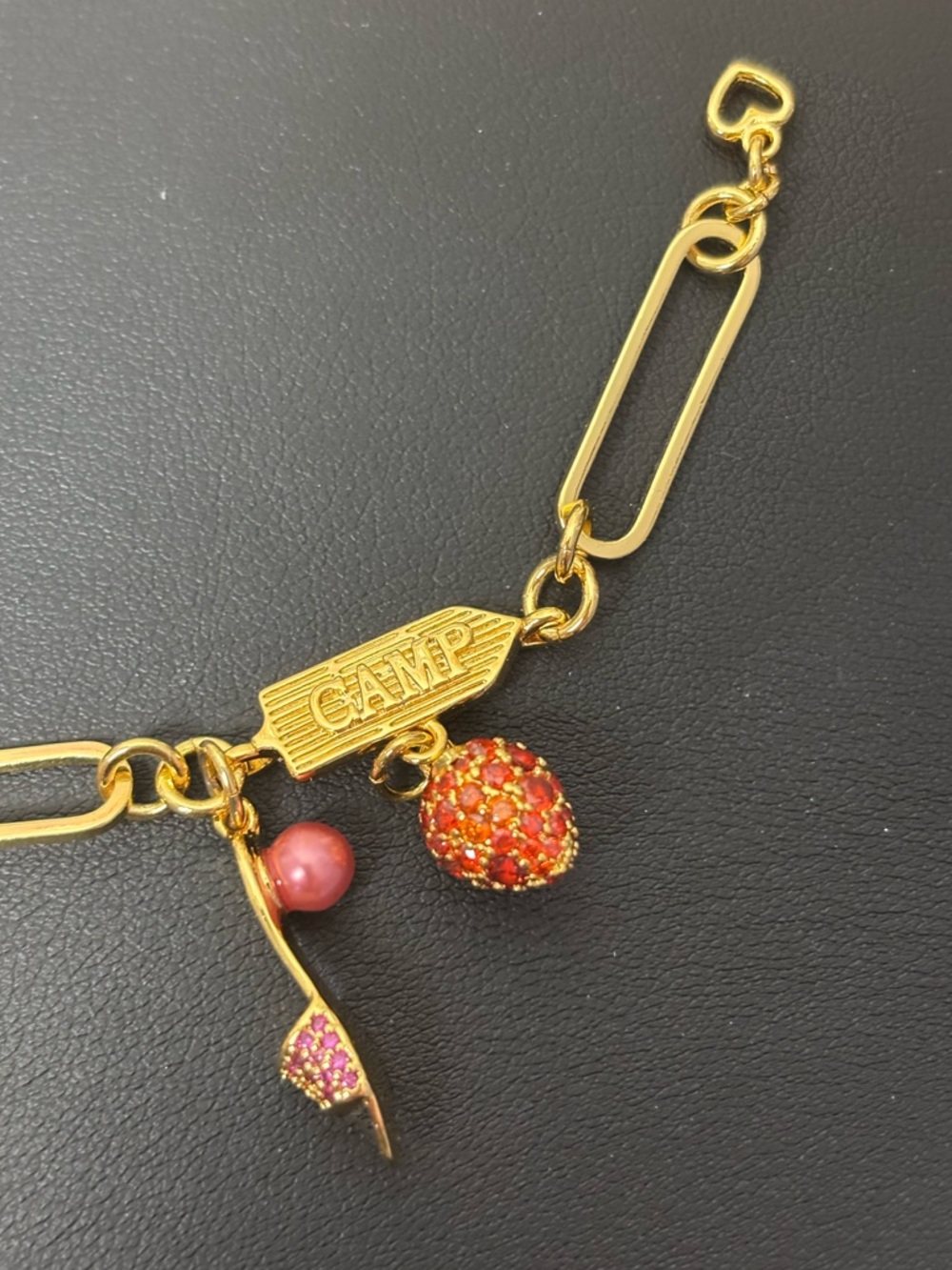 Kate Spade Multicolor Charm Bracelet with Green Bag Charm. NWT. 8” - Picture 8 of 9